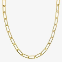 Womens 18K Gold Over Silver 20 Inch Link Necklace