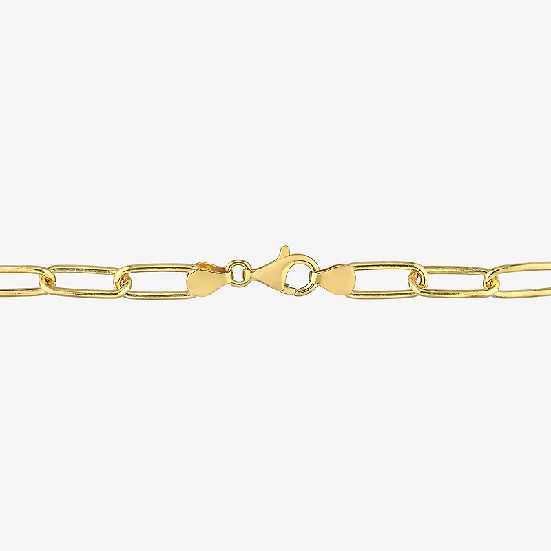 Womens 18K Gold Over Silver 20 Inch Link Necklace