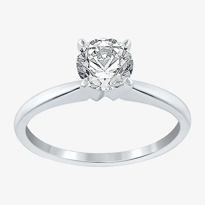 (F / VS2) Womens 1 CT. Lab-Grown White Diamond 14K Gold Round Solitaire Engagement Ring