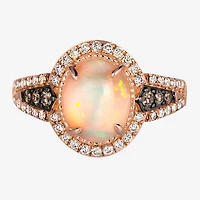 Le Vian® Ring featuring 1 1/5 CT. Neopolitan Opal™ 1/10 Chocolate Diamonds® 1/3 Nude Diamonds™ set 14K Strawberry Gold®