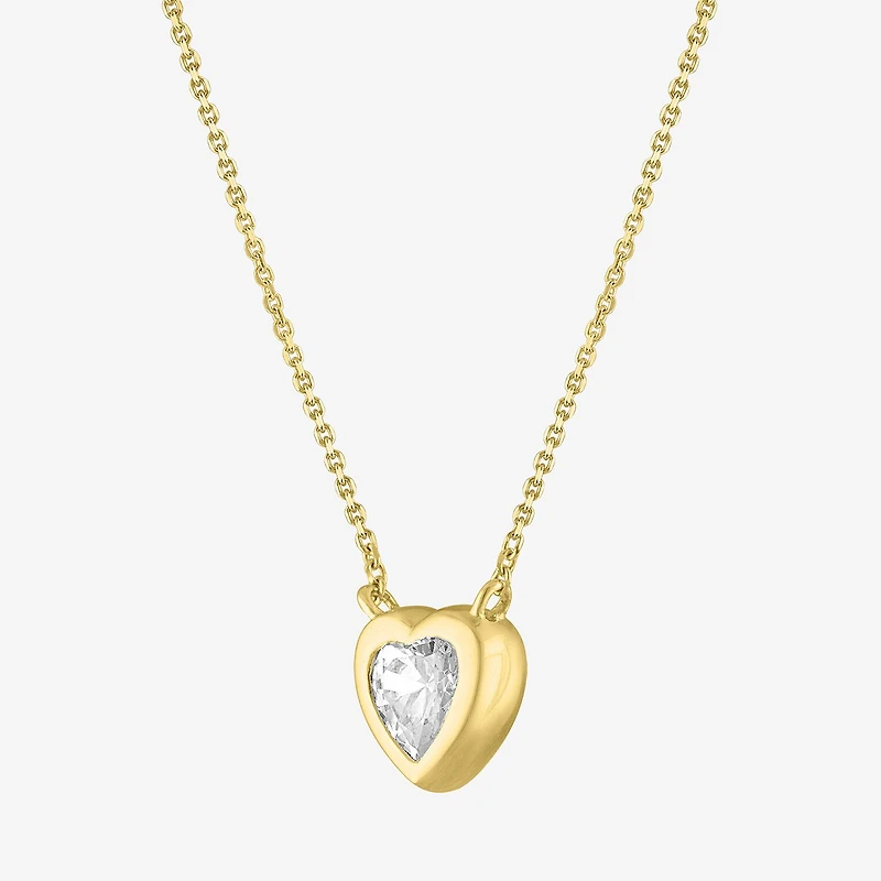 Diamond Addiction (G-H / Si2-I1) Womens 1/2 CT. T.W. Lab Grown White Diamond 10K Gold Heart 18 Inch Pendant Necklace