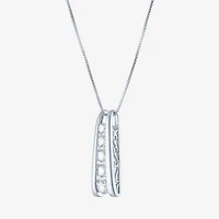 5-Stone Ladder Style (G-H / Si2-I1) Womens 1/3 CT. T.W. Lab Grown White Diamond 10K Gold 18 Inch Pendant Necklace