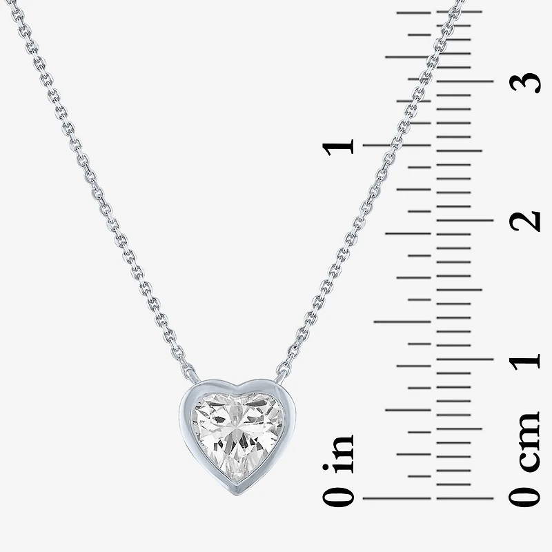 Diamond Addiction (G-H / Si2-I1) Womens 1 CT. T.W. Lab Grown White Diamond 14K Gold Heart 18 Inch Pendant Necklace