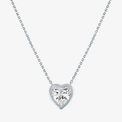 Diamond Addiction (G-H / Si2-I1) Womens 1 CT. T.W. Lab Grown White Diamond 14K Gold Heart 18 Inch Pendant Necklace