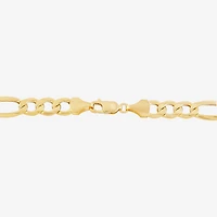 Made in Italy Mens 10K Gold 8 1/2 Inch Figaro Chain Bracelet