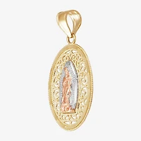 Our Lady Of Guadalupe / Nuestra Senora De Guadalupe Womens 14K Gold Oval Pendant