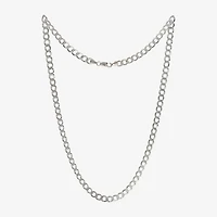 Made in Italy Mens Sterling Silver 24 Inch Curb Chain Necklace