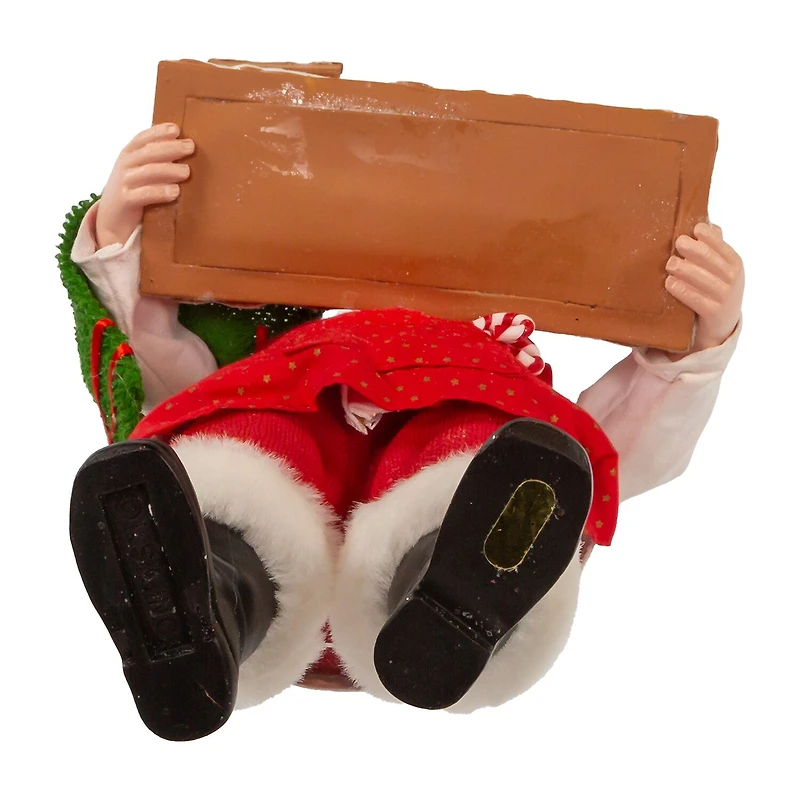Kurt Adler 11in Fabrich㉠With Gingerbread Train Christmas Santa Figurine