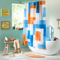 Town And Country Lucy Orange Shower Curtain