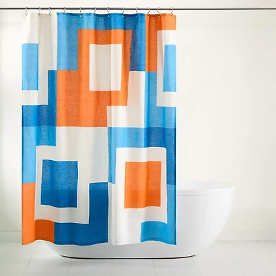Town And Country Lucy Orange Shower Curtain