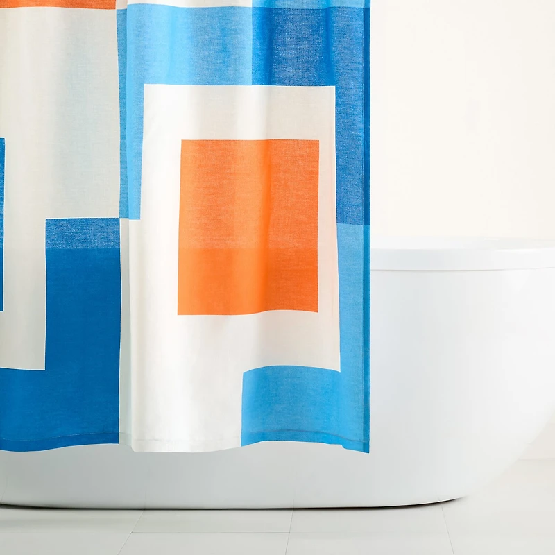 Town And Country Lucy Orange Shower Curtain
