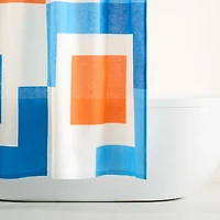 Town And Country Lucy Orange Shower Curtain