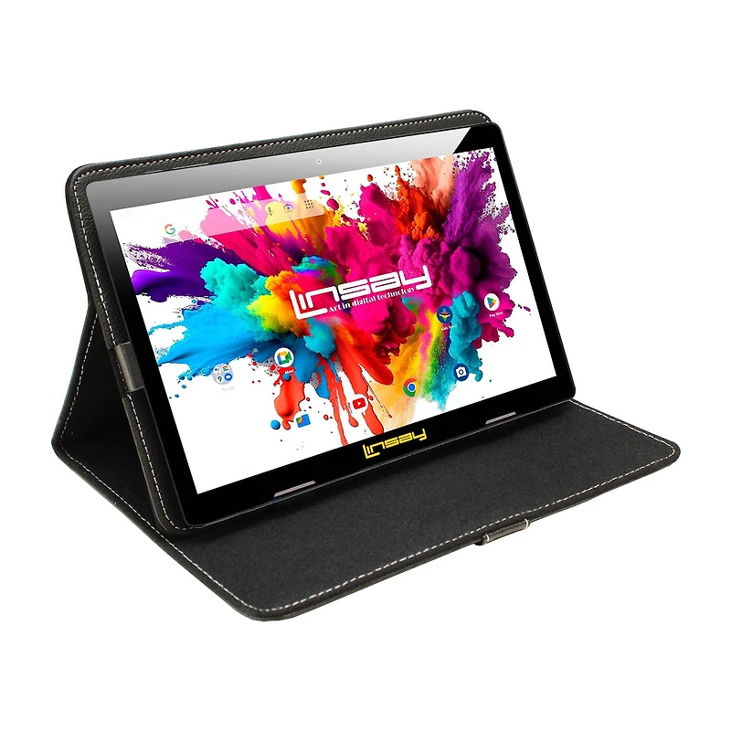 LINSAY® 10.1 Octa Core 128Gb Android 15 Tablet Case