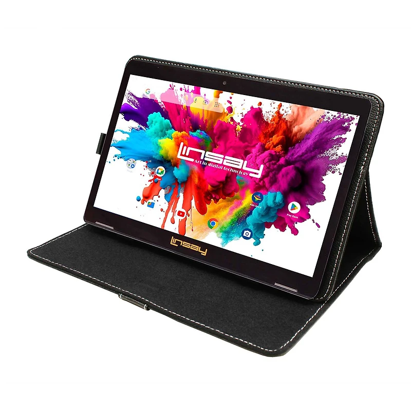 LINSAY® 10.1 Octa Core 128Gb Android 15 Tablet Case