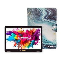 LINSAY® 10.1 Octa Core 128Gb Android 15 Tablet Ocean Case