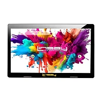 LINSAY® 10.1 Octa Core 128Gb Android 15 Tablet Silver Keyboard