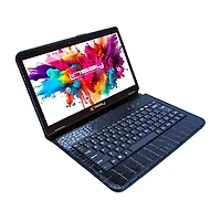 LINSAY® 10.1 Octa Core 128Gb Android 15 Tablet Croc Keyboard