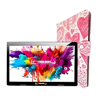 LINSAY® 10.1 Octa Core 128Gb Android 15 Tablet Love Shape Case