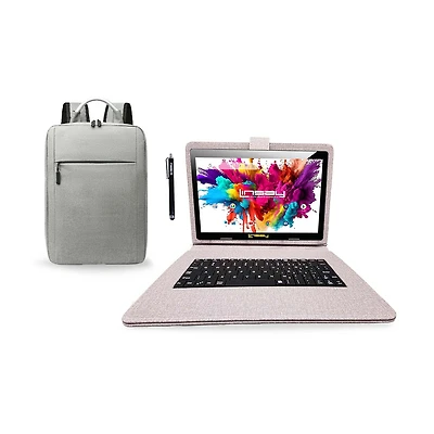 LINSAY® 10.1 Octa Core 128Gb Android 15 Tablet Keyboard