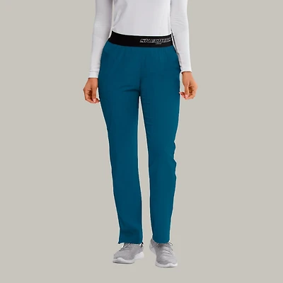 Skechers Sk202 Breeze 3-Pocket Mid-Rise Straight Leg Womens Tag Free Stretch Fabric Moisture Wicking Scrub Pant