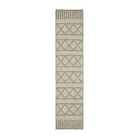 Covington Home Trinidad Geometric Stripes 22"X90" Indoor Outdoor Rectangular Runner