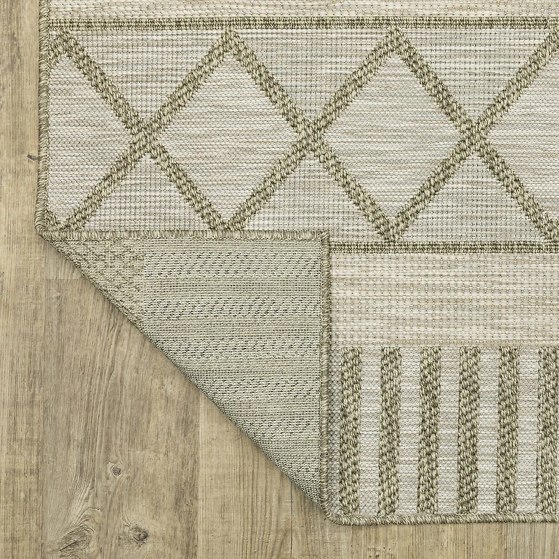 Covington Home Trinidad Geometric Stripes 22"X90" Indoor Outdoor Rectangular Runner