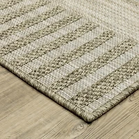 Covington Home Trinidad Geometric Stripes Indoor Outdoor Rectangular Area Rug