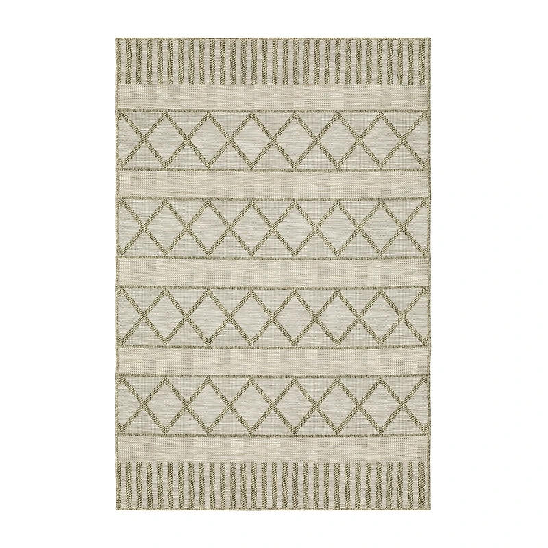 Covington Home Trinidad Geometric Stripes Indoor Outdoor Rectangular Area Rug