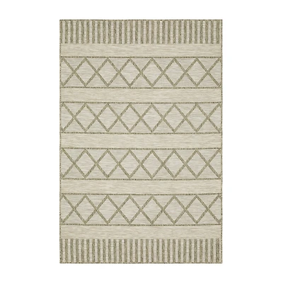 Covington Home Trinidad Geometric Stripes Indoor Outdoor Rectangular Area Rug