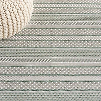 Martha Stewart Joan Stripe Water Resistant Indoor Rectangular Area Rug