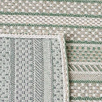Martha Stewart Joan Stripe Water Resistant Indoor Rectangular Area Rug