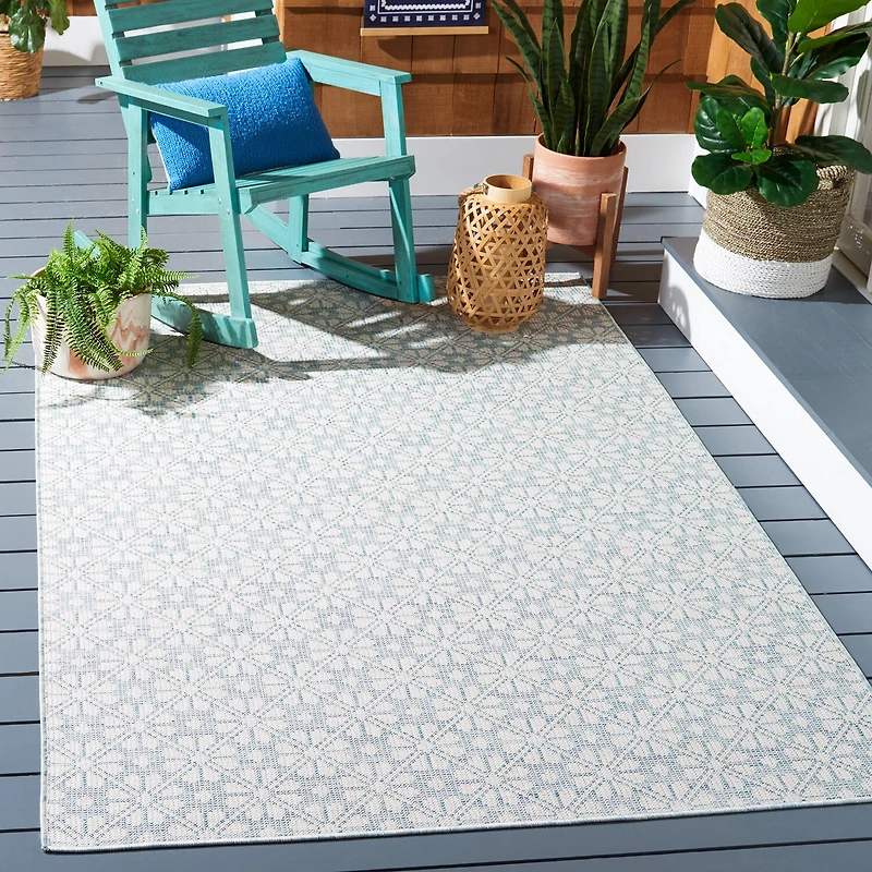 Martha Stewart Kalden Floral Water Resistant Indoor Rectangular Area Rug