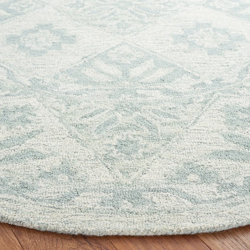 Martha Stewart Deena Floral Hand Tufted 7' X 7' Indoor Round Area Rug