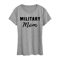 Military Mom Womens Round Neck Short Sleeve Regular Fit Graphic T-Shirt