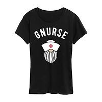 Nurse Womens Short Sleeve Regular Fit Graphic T-Shirt