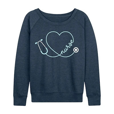 Nurse Womens Round Neck Long Sleeve Regular Fit Graphic T-Shirt