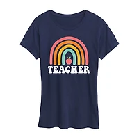 Teacher Womens Short Sleeve Regular Fit Graphic T-Shirt