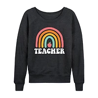 Teacher Womens Round Neck Long Sleeve Regular Fit Graphic T-Shirt