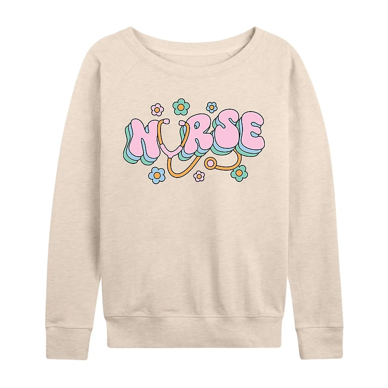 Nurse Womens Long Sleeve Regular Fit Graphic T-Shirt