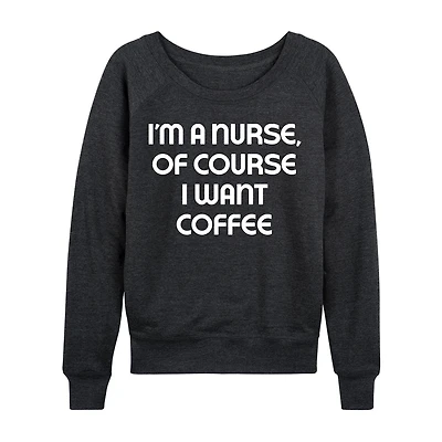 Nurse Womens Long Sleeve Regular Fit Graphic T-Shirt