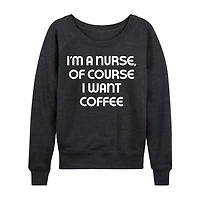 Nurse Womens Round Neck Long Sleeve Regular Fit Graphic T-Shirt