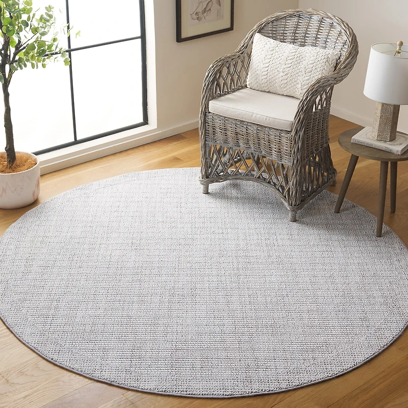 Martha Stewart Britt Stripe 6'7" X 6'7" Indoor Round Area Rug"
