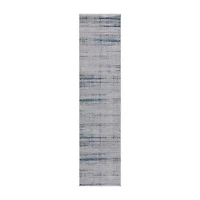 Martha Stewart Mila Stripe Washable 26" X 108" Indoor Rectangular Runner"