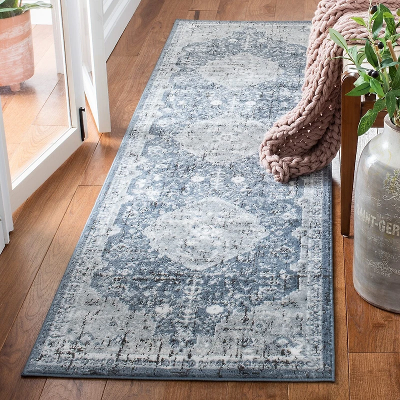 Martha Stewart Lois Bordered 26" X 72" Indoor Rectangle Runner