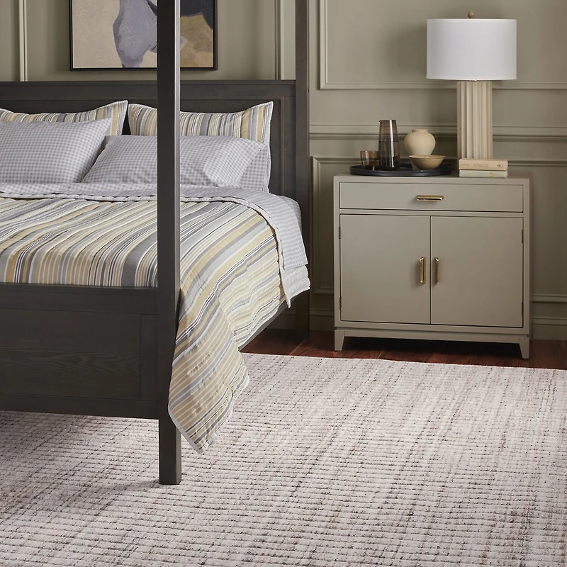 Martha Stewart Tanya Stripe Loomed Washable 6' X 6' Indoor Square Area Rug