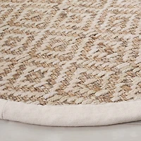 Martha Stewart Nell Bordered Woven 6' X 6' Indoor Round Area Rug