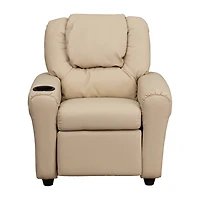 Vana Plush Recliner with Cup Holder for Kids