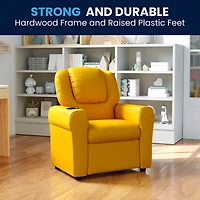 Vana Plush Recliner with Cup Holder for Kids