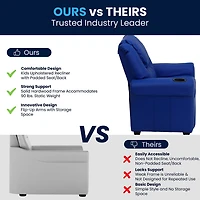 Vana Plush Recliner with Cup Holder for Kids