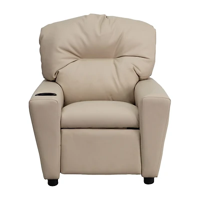 Chandler Plush Recliner with Cup Holder for Kids